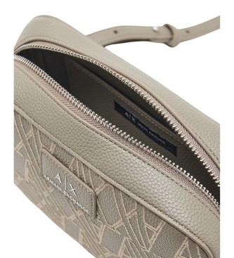Armani Exchange Compact beige shoulder bag