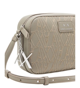 Armani Exchange Compact beige shoulder bag