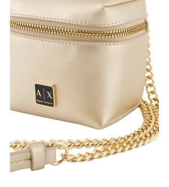 Armani Exchange Mini mala de mo dourada