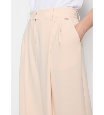 Armani Exchange Proste spodnie w kolorze nude