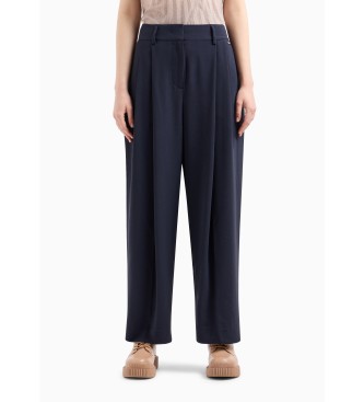 Armani Exchange Pantaloni dritti blu scuro