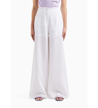 Armani Exchange White high-waist trousers