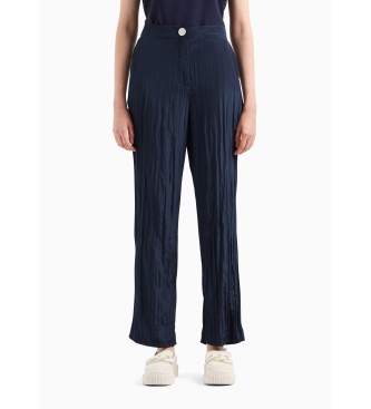 Armani Exchange Marineblaue Mid-Rise-Hose