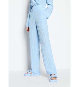 Armani Exchange Blue mid-rise trousers