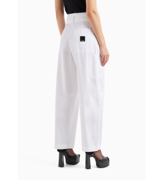 Armani Exchange Pantaln Alto blanco