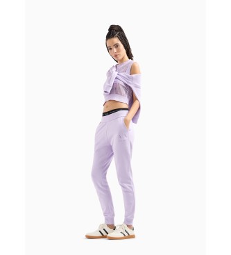 Armani Exchange Pantalon Logo lilas