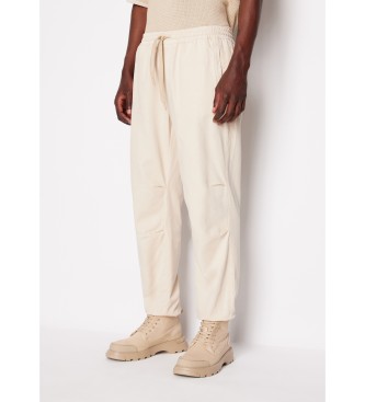 Armani Exchange Lyocell beige trousers