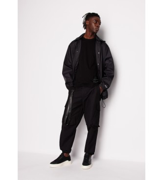 Armani Exchange Pantaln cargo jogger negro