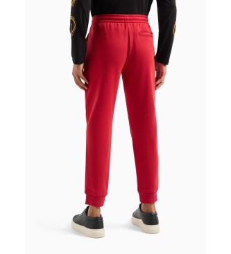 Armani Exchange Pantalon taille haute rouge