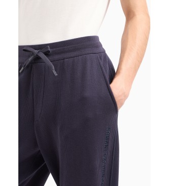 Armani Exchange Pantaloni da jogging semplici blu scuro