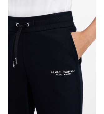 Armani Exchange pantaloni gambali neri