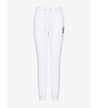 Armani Exchange Białe spodnie legginsy
