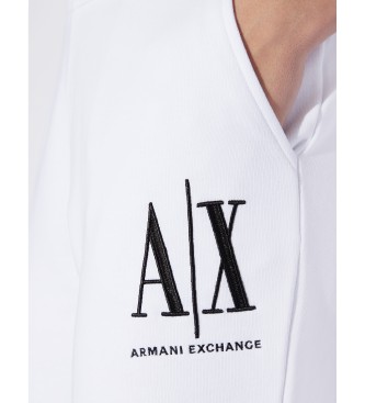 Armani Exchange Białe spodnie legginsy