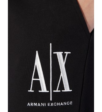 Armani Exchange Črne hlače z nogavicami