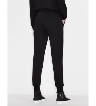 Armani Exchange Pluszowe spodnie jogger czarne