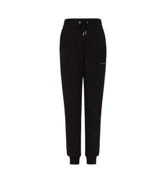 Armani Exchange Pluszowe spodnie jogger czarne