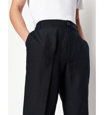 Armani Exchange Navy linen trousers