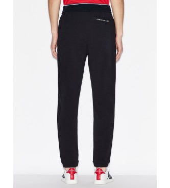 Armani Exchange Navy fleece jogger trousers