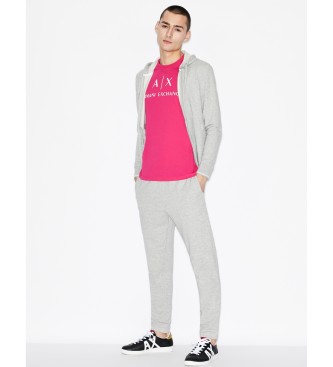 Armani Exchange Graue Fleece-Joggerhose