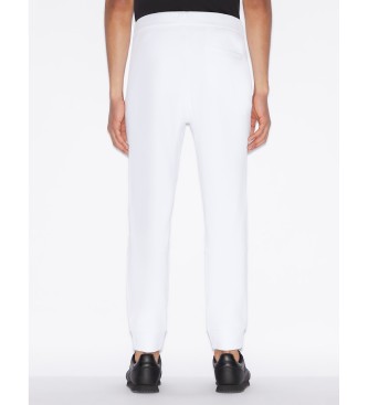 Armani Exchange Pantalon chino en gabardine blanche