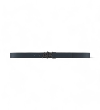 Armani Exchange Double-sided leather belt navy