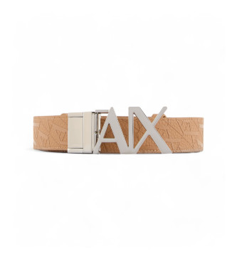 Armani Exchange Brown plate belt