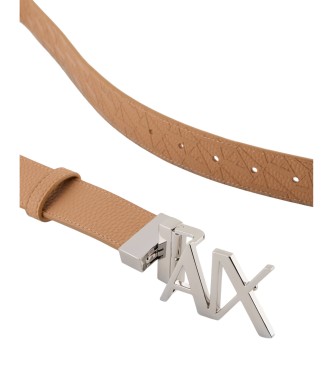 Armani Exchange Brown plate belt