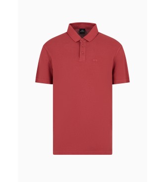 Armani Exchange Koszulka polo barwiona na czerwono
