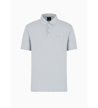 Armani Exchange Szara profilowana koszulka polo