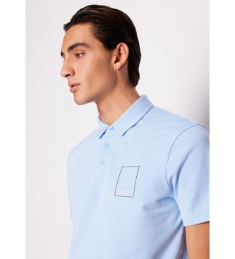 Armani Exchange Modra polo majica iz flisa