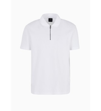 Armani Exchange Żakardowa koszulka polo biała