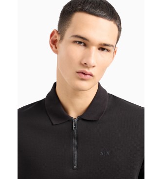 Armani Exchange Jacquard polo shirt black
