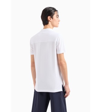 Armani Exchange Koreańska biała koszulka polo