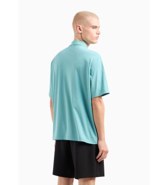 Armani Exchange SS turquoise polo shirt