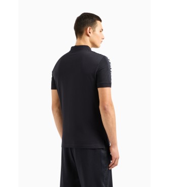 Armani Exchange Mornariški trak polo majica