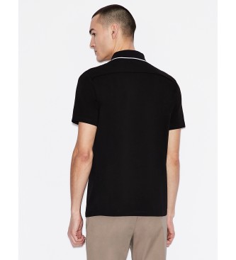 Armani Exchange Regular fit knit polo shirt black