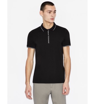 Armani Exchange Baumwoll-Stretch-Poloshirt schwarz