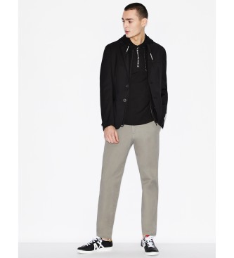 Armani Exchange Baumwoll-Stretch-Poloshirt schwarz