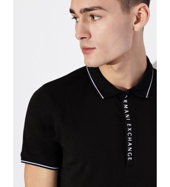 Armani Exchange Baumwoll-Stretch-Poloshirt schwarz