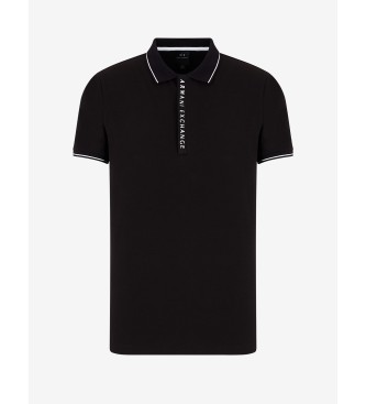 Armani Exchange Baumwoll-Stretch-Poloshirt schwarz