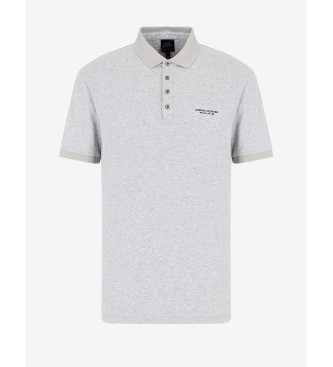 Armani Exchange Basic cotton polo shirt grey