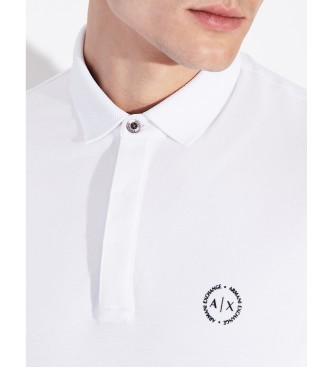 Armani Exchange Klassisches Poloshirt aus weier Baumwolle