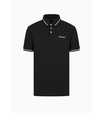 Armani Exchange Poloshirt zwart detail