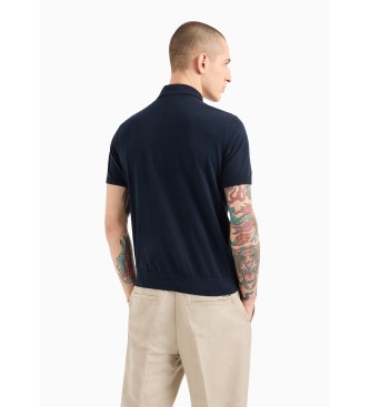 Armani Exchange Polo in maglia blu scuro