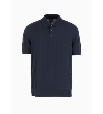 Armani Exchange Polo in maglia blu scuro