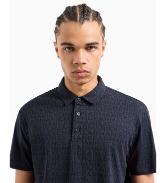 Armani Exchange Polo con stampa blu scuro