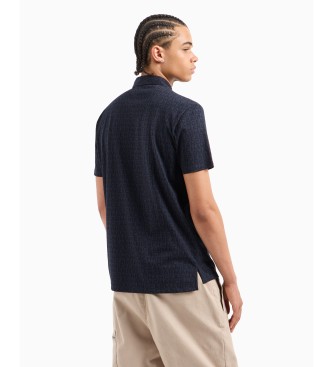 Armani Exchange Polo con stampa blu scuro