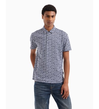 Armani Exchange Plo estampado preto