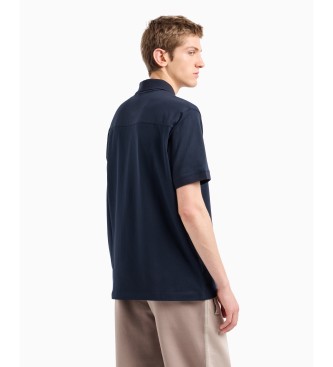 Armani Exchange Navy polo met rits