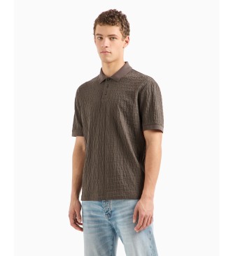 Armani Exchange Brown regular polo shirt